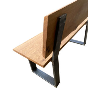 Sitzbank-Set-Lehne-Sitzflaeche-aus-Eiche-mit-Bankgestell-3