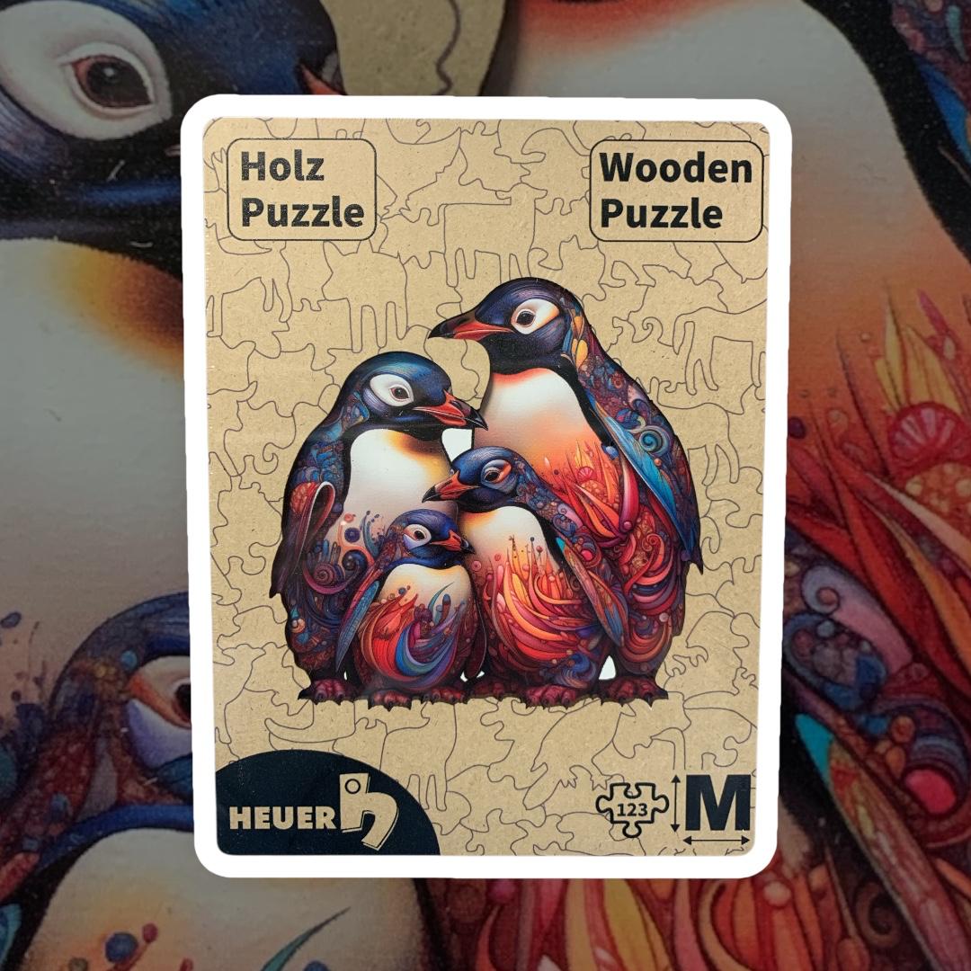 Creative-Art Holzpuzzle HEUER Pinguin-Familie