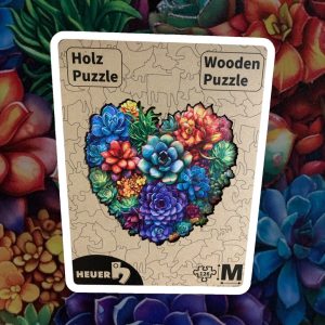 Creative-Art Holzpuzzle HEUER Sukkulenten-Herz
