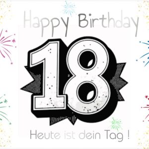 Heuer Naturkarte mit Umschlag 18. Geburtstag
