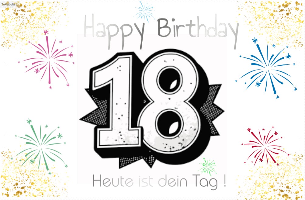 Heuer Naturkarte mit Umschlag 18. Geburtstag