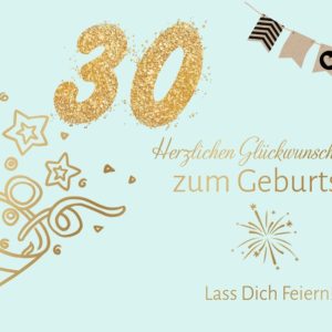 Heuer Naturkarte mit Umschlag 30. Geburtstag