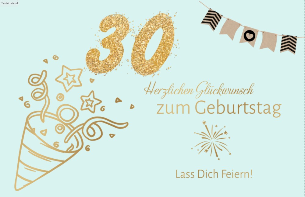 Heuer Naturkarte mit Umschlag 30. Geburtstag