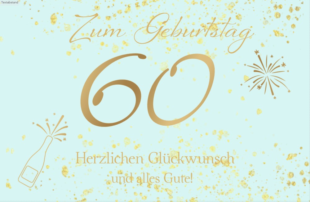 Heuer Naturkarte mit Umschlag 60. Geburtstag