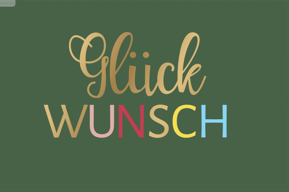 Heuer Naturkarte mit Umschlag "Glückwunsch"