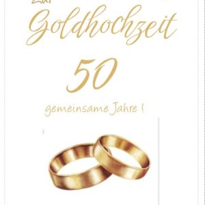Heuer Naturkarte mit Umschlag "Goldhochzeit"