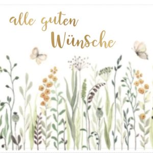 Heuer Naturkarte mit Umschlag „Gute Wünsche"