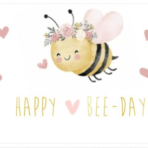 Heuer Naturkarte mit Umschlag "Happy Bee-Day"