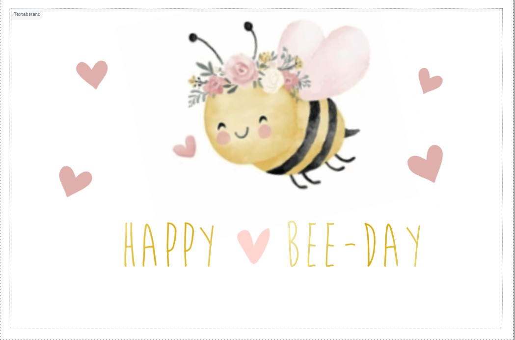 Heuer Naturkarte mit Umschlag "Happy Bee-Day"