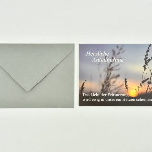 Heuer Trauerkarte „Herzliche Anteilnahme“ - mit Umschlag