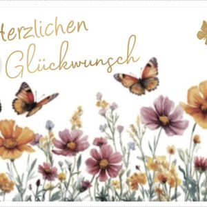 Heuer Naturkarte mit Umschlag "Herzlichen Glückwunsch 3"