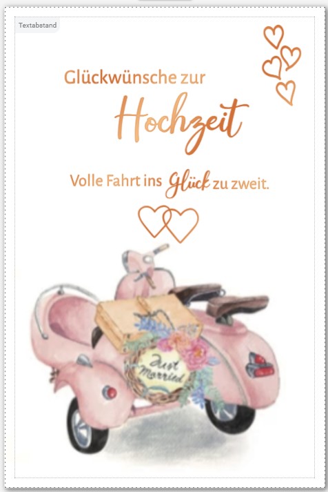 Heuer Naturkarte mit Umschlag "Hochzeit"