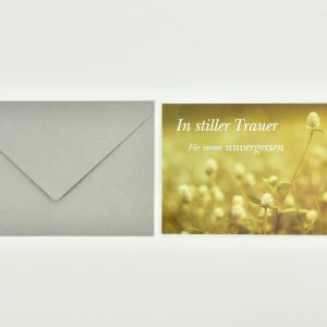 Heuer Trauerkarte „In stiller Trauer“ - mit Umschlag