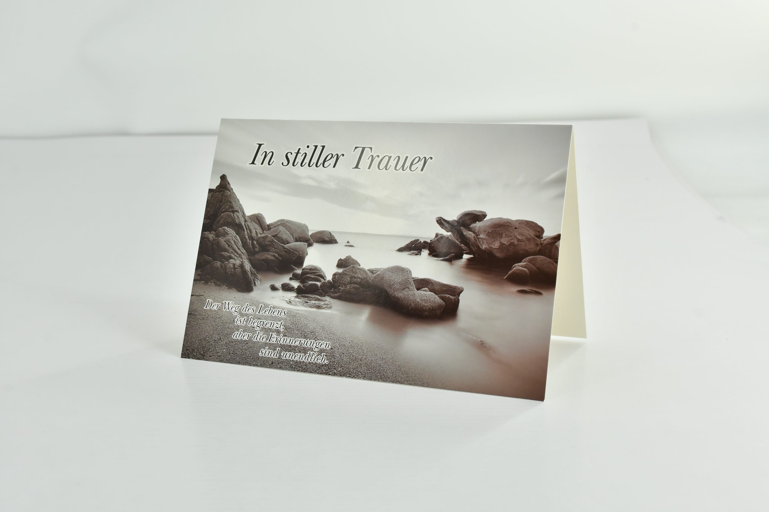 Heuer Trauerkarte „In stiller Trauer“ - mit Umschlag – Bild 3