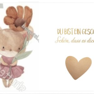 Heuer Naturkarte mit Umschlag "Schön, dass es dich gibt"