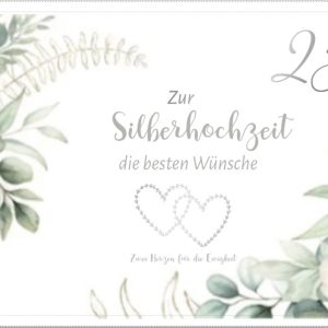 Heuer Naturkarte mit Umschlag "Silberhochzeit"