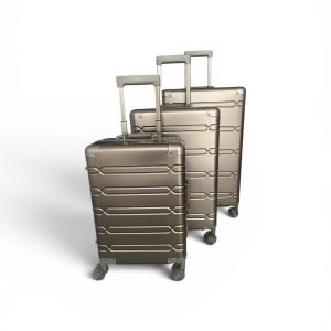 HEUER Aluminium Premium 2026 LINE in Champagner All-Inclusive Reise Paket + Heuer Aluminium Wallet in Silber