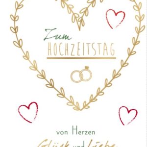 Heuer Naturkarte mit Umschlag "Zum Hochzeitstag"