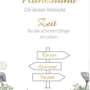 Heuer Naturkarte mit Umschlag "Zum Ruhestand"